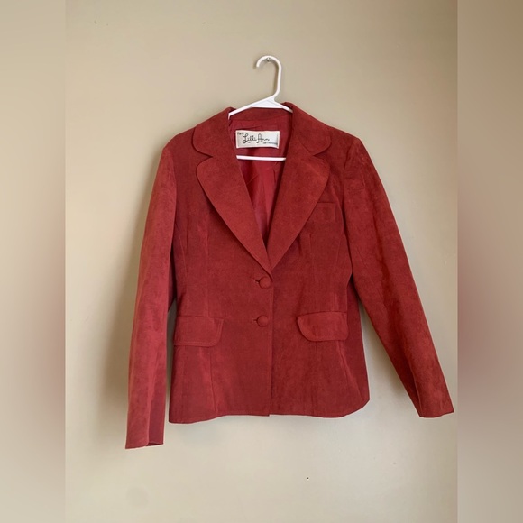 Lilli Ann Vintage 70’s Ultra Suede red Blazer jacket coat - Picture 1 of 8